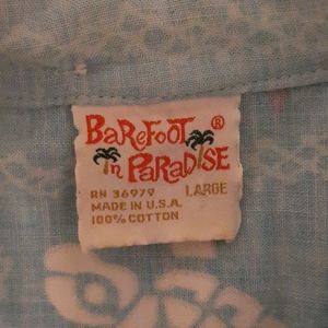 Barefoot n Paradise Men's LG Botton down shirt